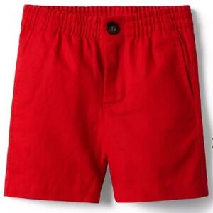 NWT- Janie and Jack Linen Pull-On Button-Front Shorts